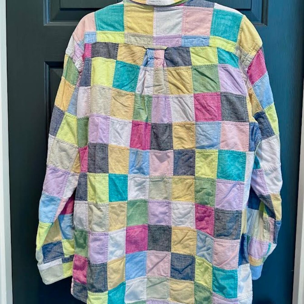 Orvis patchwork button down shirt size XL - image 4